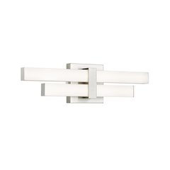 Z-Lite Zane 2 Light Vanity in Brushed Nickel Frame Finish