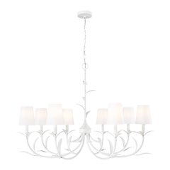 Z-Lite 8 Light Chandelier, Textured White