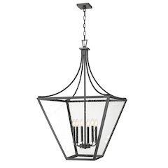 Z-Lite 6 Light Chandelier, Iron Ore