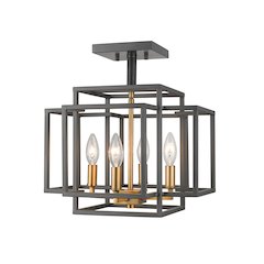 Z-Lite 4 Light Semi Flush Mount
