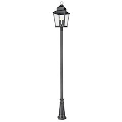 Z-Lite 4 Light Outdoor Post Mounted Fixture, Sand Black