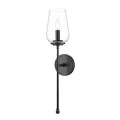 Z-Lite 1 Light Wall Sconce, Matte Black