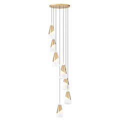 Z-Lite Aimie 7 Light Chandelier, Modern Gold