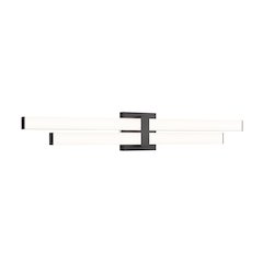 Z-Lite Zane 2 Light Vanity in Matte Black Frame Finish
