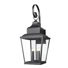 Z-Lite 5 Light Outdoor Wall Light, Sand Black