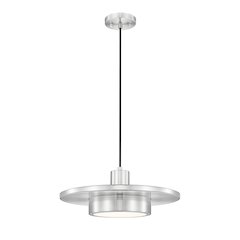 Z-Lite 1 Light Pendant, Brushed Nickel