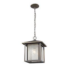 Z-Lite Aspen 1 Light Outdoor Chain Mount Ceiling Fixture, Oil Rubbed Bronze