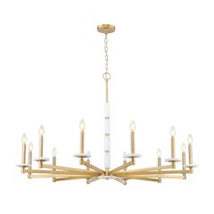 Z-Lite Kaden 12 Light Chandelier in Modern Gold color, Steel frame