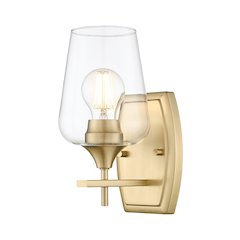 Z-Lite 1 Light Wall Sconce, Burnished Brass