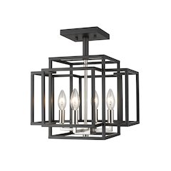 Z-Lite 4 Light Semi Flush Mount