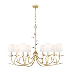 Z-Lite 8 Light Chandelier, Gold Leaf