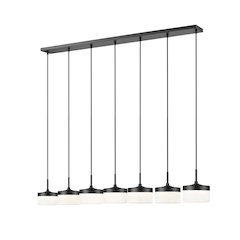 Z-Lite 7 Light Linear Chandelier, Matte Black