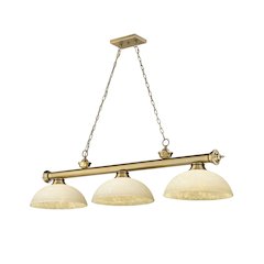 Z-Lite Cordon 3 Light Billiard, Steel Frame, Golden Mottle Shade Color