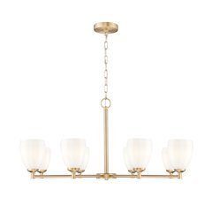 Z-Lite Oren 8 Light Chandelier in Modern Gold color, Steel frame