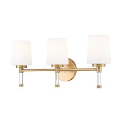 Z-Lite 3 Light Vanity, Modern Gold