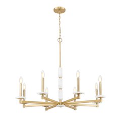 Z-Lite Kaden 8 Light Chandelier in Modern Gold color, Steel frame