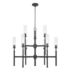 Z-Lite 9 Light Chandelier, Matte Black