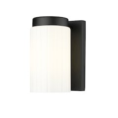 Z-Lite Burk 1 Light Wall Sconce, Matte Black
