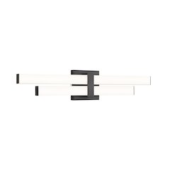 Z-Lite Zane 2 Light Vanity in Matte Black Frame Finish