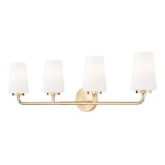 Z-Lite Montford 4 Light Vanity in Modern Gold color, Steel frame