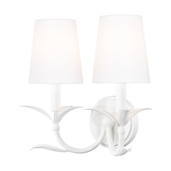 Z-Lite 2 Light Wall Sconce, Textured White