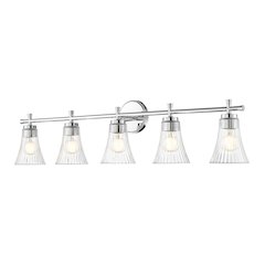 Z-Lite Belle 5 Light Vanity in Chrome color, Steel frame