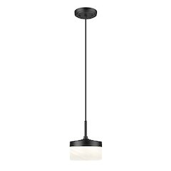 Z-Lite 1 Light Pendant, Matte Black
