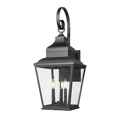 Z-Lite 3 Light Outdoor Wall Light, Sand Black