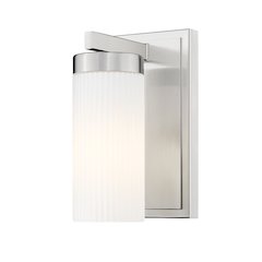 Z-Lite Danica 1 Light Wall Sconce in Brushed Nickel color, Steel frame