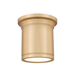 Z-Lite 1 Light Flush Mount, Modern Gold