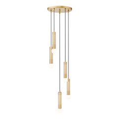 Z-Lite Stari 5 Light Chandelier in Modern Gold color, Steel frame