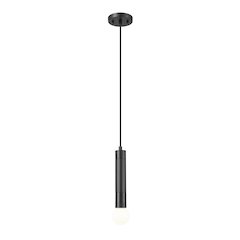Z-Lite Stari 1 Light Pendant in Matte Black color, Steel frame