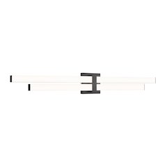 Z-Lite Zane 2 Light Vanity in Matte Black Frame Finish