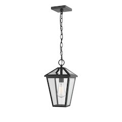 Z-Lite Talbot 1 Light Outdoor Chain Mount Ceiling Fixture, Black