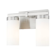 Z-Lite Danica 2 Light Vanity in Brushed Nickel color, Steel frame