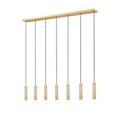 Z-Lite Stari 7 Light Linear Chandelier in Modern Gold color, Steel frame