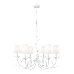 Z-Lite 6 Light Chandelier, Textured White