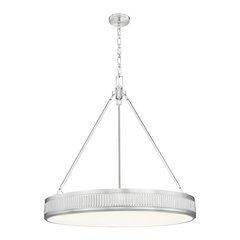 Z-Lite 3 Light Pendant, Satin Nickel