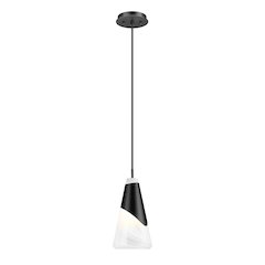 Z-Lite Aimie 1 Light Pendant, Matte Black