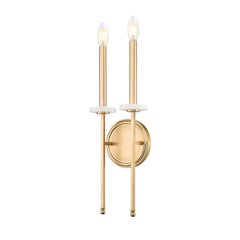 Z-Lite 2 Light Wall Sconce, Mordern Gold