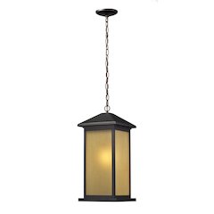 Z-Lite Vienna 1 Light Outdoor Chain Mount Ceiling Fixture, Oil Rubbed Bronze