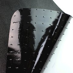 Black Vinyl Lipped Chair Mat for Carpets - 36" x 48"