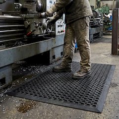 Doortex® Open-Top Black Anti-Fatigue Mat - 24" x 36"