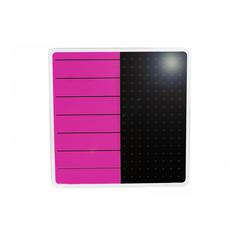Glacier Violet & Black Plan & Grid Glass Dry Erase Board - 14" x 14"
