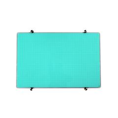 Glacier Teal Multi-Purpose Grid Glass Dry Erase Board 30" x 40"