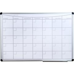Steel Magnetic Monthly Planner Dry Erase Board with an Aluminium Frame 36" x 24"
