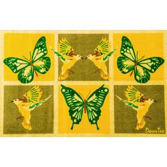 Yellow Butterfly Short Sun Room Runner - 20" x 30"