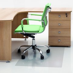 Advantagemat Plus APET Lipped Chair Mat for Hard Floors - 36" x 48"