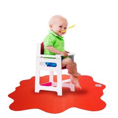 Red Multi-Purpose Mat for Hard Floors - 40" x 40"
