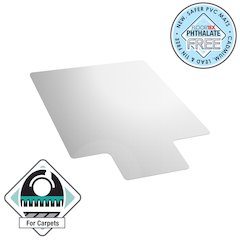 Vinyl Lipped Chair Mat for Carpets up to 3/8" - 48" x 60"